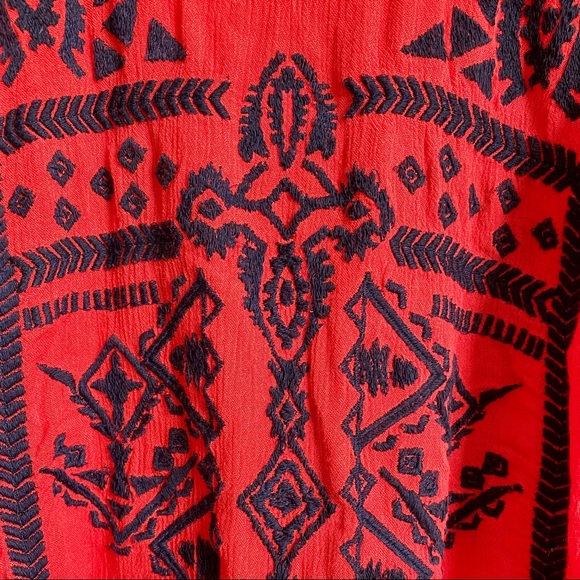 Ecote Boho XS Embroidered Open Back Tank Top - Picture 5 of 11